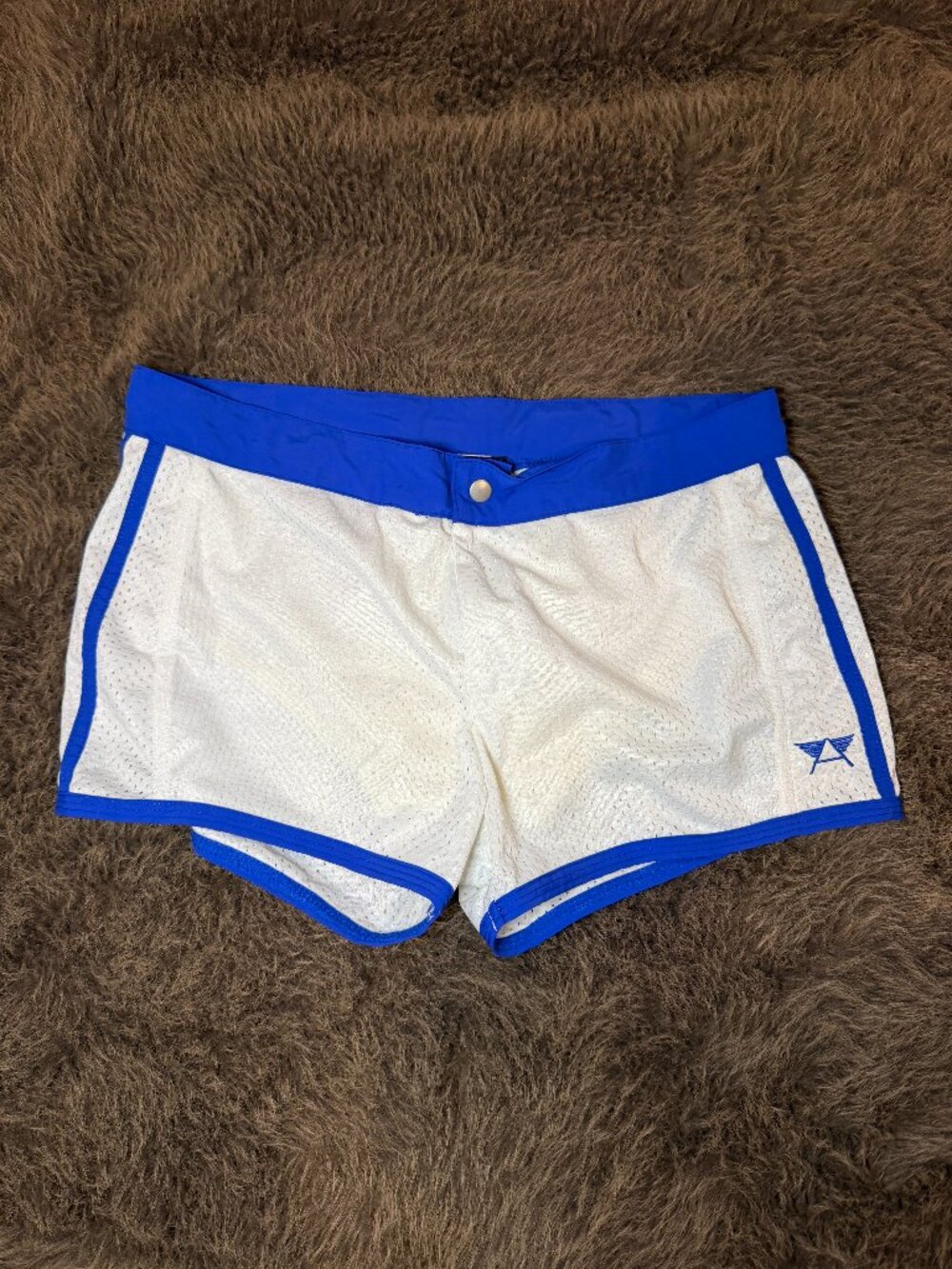 LASC Los Angeles White Blue Mesh Dolphin Shorts Men’s Large - Picture 2 of 8